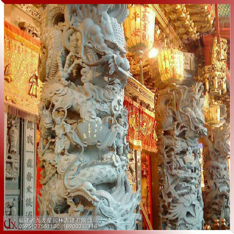 斗母宮石雕龍柱 (4)