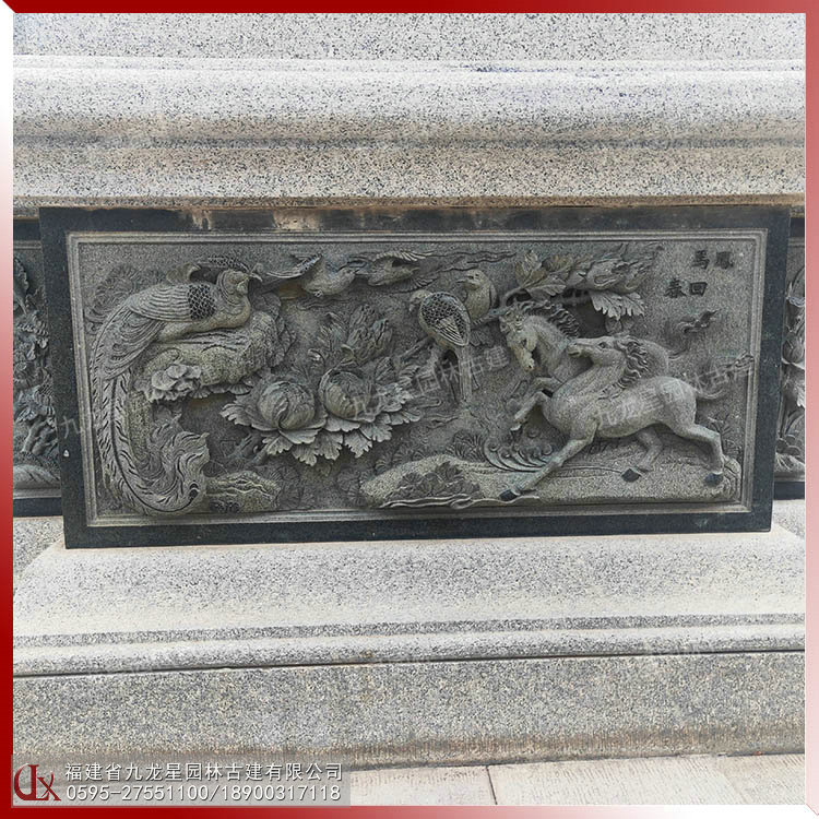 中式石材浮雕壁畫(huà)圖片