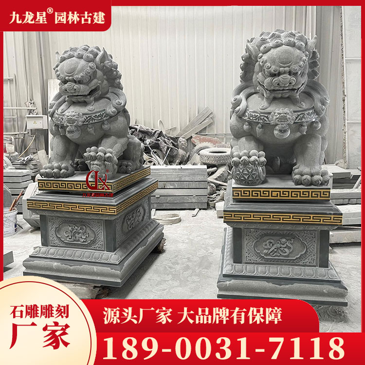 大門(mén)口石獅子圖片